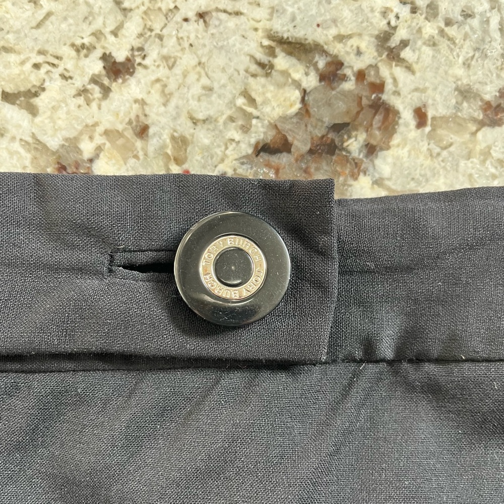 Tory Burch wool blend black wide leg trousers. Size 12. Pre-Owned Condition-Good - Picture 3 of 4